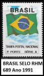 BRASIL SELO RHM 689 Ano 1991 - SELOS EM ESTADO MINT DE CONSERVAÇÃO