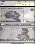 UZBEKISTAN - CEDULA DE 5000 SOM DO ANO 2021 - EM ESTADO FLOR DE ESTAMPA DE CONSERVAÇÃO