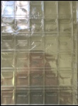 PACOTE COM  10  FOLHAS PARA MOEDAS COM 30 ESPAÇOS EM ACETATO