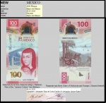 MEXICO - CEDULA EM POLIMERO DE 100 PESOS DO ANO 2020 EM ESTADO FLOR DE ESTAMPA DA CONSERVAÇÃO!!