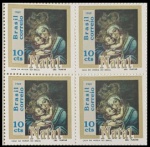 QUADRA DO SELO NATAL DO ANO 1969 EM ESTADO MINT DE CONSERVAÇÃO