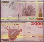 BURUNDI - CEDULA DE  2000 FRANCS  DO ANO 2015  - CEDULA EM ESTADO FLOR DE ESTAMPA DE CONSERVAÇÃO