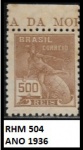 NETINHA - SELO RHM 304  DO ANO 1936 A 1940  - SELO EM ESTADO MINT DE CONSERVAÇÃO