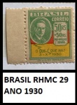 BRASIL - SELO RHM C 29 DO ANO 1930   -   EM ESTADO MINT DE CONSERVAÇÃO