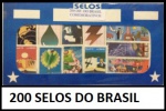PACOTÃO COM 200 SELOS DO BRASIL -  EM ESTADO BELISSIMO DE CONSERVAÇÃO CONFORME A FOTO EXIBIDA