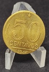 V195 50 CENTAVOS 1946 FC CUNHADA NO DISCO DE 20