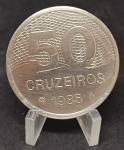 V372 BRASIL 50 CRUZEIROS 1985 REVERSO HORIZONTAL SOB.