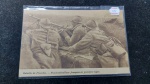 Cartão Postal. Batalha de Picardie, Fusil metralhador frances em primeira linha (Guerra). Nº40