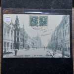 Bilhete Postal do Brazil, Avenida Central, Rio de Janeiro (292). A. Ribeiro Travessa ambrosina 25 Aldeia Campista. Circulado. Nº126