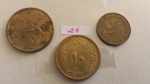 24 - 03 moedas Universais – Parte de uma Coleção de Moedas do Mundo – Egito, Grécia e Alemanha