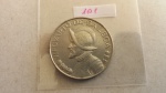 101  Moeda Prata Panamá  Un Cuarto de Balboa  1947  MBC/SOB