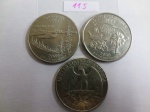 115 – Moeda Mundo – 03 moedas Quarter dos Estados.