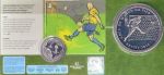 Moeda Comemorativa Brasil – Copa da FIFA de 2014 – Jogada de Futebol – GOL – Ano de 2014 – Na Cartela Oficial do Banco Central -  2 Reais – Conservação FC