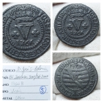 D. José I, Colônia. V Réis 1766B, cobre  SOB/MBC. <br>Ref. Cat. Bentes 2022 Bentes 2022 MARCA para BC 200,00/ MBC 900,00/ SOB 2000,00 <br>Nº5