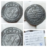 D. José I, Colônia. V Réis 1768B, cobre  MBC/SOB. <br>Ref. Cat. Bentes 2022 Bentes 2022 MARCA para BC 200,00/ MBC 900,00/ SOB 2000,00 <br>Nº7