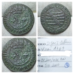 D. José I, Colônia. V Réis 1769, cobre  BC/MBC - F15.<br> Ref. Cat. Bentes 2022 Bentes 2022 MARCA para BC 200,00/ MBC 900,00/ SOB 2000,00 <br>Nº9