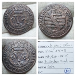 D. José I, Colônia. V Réis 1769B, cobre  MBC/SOB - VF35. Ref. Cat. Bentes 2022 Bentes 2022 MARCA para BC 200,00/ MBC 900,00/ SOB 2000,00 Nº10