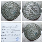 D. José I, Colônia. V Réis 1773, cobre  MBC - VF20. <br>Ref. Cat. Bentes 2022 Bentes 2022 MARCA para BC 150,00/ MBC 450,00/ SOB 1100,00 <br>Nº12