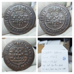 D. João VI, Colônia. LXXX 1820B, cobre MBC - VF20. <br>Ref. Cat. Bentes 2022 Bentes 2022 MARCA para BC 160,00/ MBC 400,00/ SOB 1100,00 <br>Nº28