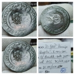 D. Pedro Príncipe Regente. X Réis com carimbo escudete, data provável 1735. BC/UTG - VG10. <br>Ref. Cat. Bentes 2022 Bentes 2022 MARCA para BC 100,00/ MBC 250,00/ FC 500,00 <br>Nº40