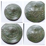 005 - Moeda Brasil Império /  Cobre 40 reis 1828 Bahia - com BELA PATINA ESVERDEADA MBC/BC  /  Referencia Catálogo Bentes MBC - 650 / SOB - 1.100,00 / FC - 2.400,00