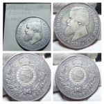 014 - Moeda Brasil Império 3º Sistema  2000 réis 1889 c/ Rabicho SOB bela patina / Referencia de Catalogo Bentes MBC - 300,00 / SOB - 550,00 / FC - 1000,00.  PEÇA CONFERIDA NA LUPA APRESENTA BABICHO.