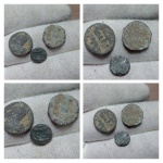 Conjunto de 3 moedas Romanas para estudo e classificação. Nº321