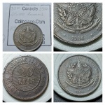 B810 moeda de bronze, ESCASSA 1, 20 réis de 1906. Apenas 215 mil peças cunhadas.  
Nº4