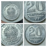 V262 moeda 10 centavos de 1961, alumínio. 
Nº22
