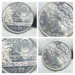 V296 moeda 10 centavos de 1967. 
Nº48