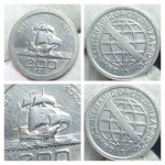 V136 moeda SÉRIE VICENTINA 200 réis  de 1932. IV centenário da colonização do Brasil. 
Nº50