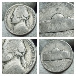 Moeda de prata. Estados Unidos, Five Cents 1944 P.
Nº73