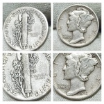 Moeda de prata. Estados Unidos, One Dime 1943.Nº89