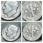 Moeda de prata. Estados Unidos, One Dime 1954 D.
Nº94