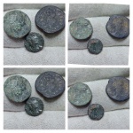 Conjunto de 3 moedas Romanas para estudo e classificação. Nº312