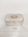 Caixa porta Joias em  prata 90  forrada com Veludo Azul. Medida 12,5 cm x 8,5 cm x 4,5 cm