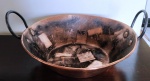 Antigo Tacho de cobre , marcas do tempo. Mede 34 cm