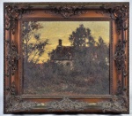 Michekl Korochansky (1866-1925) - Casa de campo, osm, assinado, 43 x 53 cm. Referencia Benezit Tomo 6 página 29. Nota: https://en.wikipedia.org/wiki/Michel_Korochansky.