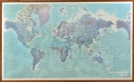 Mapa Mundi emitido pela Air France, gravura, 95 x 156 cm.