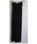 Vestido longo preto tomara que caia em Jersey preto by Dress, tam. P.