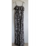 Vestido by Le Lis Blanc oncinha em seda bainha com passamanaria, Tam.. G.