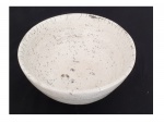 Bowl em cerâmica pigmentada com bordas lascada, Diam. 24,  Alt. 10  m.