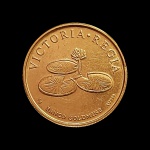 Medalha em ouro 24K (.999) - Banco do Brasil - Vitoria Régia Comemorativa Dia Mundial do Meio ambiente 1992 - (5g)