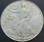 Moeda dos Estados Unidos - 1 Dollar - Silver Eagle - 2005 - Prata (.999) - 31.1gr - 40mm - 1 Oz 
