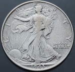 Moeda dos Estados Unidos - Half Dollar `Walking Liberty Half Dollar` - 1943 - Prata (.900) • 12.5 g • 30.6 mm - KM# 142