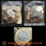 Moeda do Brasil - Sachê com 50 moedas do Brasil - 1 Real - 2021 - 2o Familia - Lacrado CMB - Data difícil de aparecer!!! LANCE LIVRE!!!