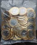 Moeda do Brasil - Sachê com 50 moedas do Brasil - 1 Real - 2016 - 2o Familia - Lacrado CMB - Ano de baixa tiragem
