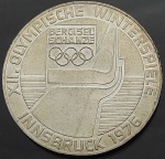 Moeda da Austria - 100 Schilling (Innsbruck) - 1975-1976 - Olimpíadas - Prata (.640) • 23.93 g • 36 mm - KM#2929