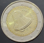 Moeda da Eslováquia - 2 Euros - 2009 - 20 anos da Revolução de Veludo - FC - Bimetálica - Acompanha capsula de acrílico
