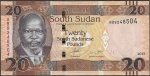 Cédula do Sudão do Sul - 10 libras/pounds - 2015 - FE